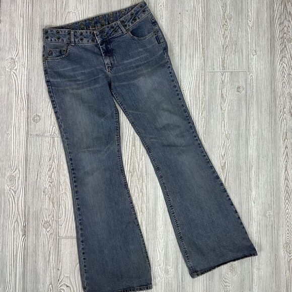 Silver Jeans Women’s 33x33 Western Glove Works Blue Wide Leg Jeans - Picture 1 of 12